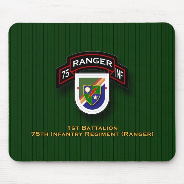 1st Bn, 75th Infantry - Rangers flash & scroll Mouse Pad (Front)