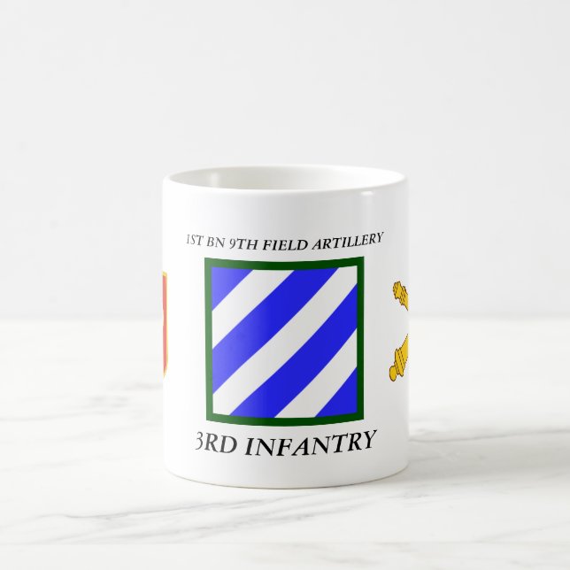 1ST BN 9TH FIELD ARTILLERY 3RD INFANTRY DIVISION COFFEE MUG (Center)