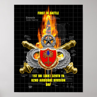 1st BN (ABN) 320th FA of the 82nd Airborne Poster