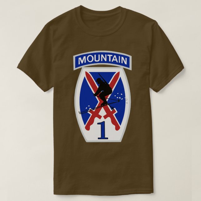 1st Brigade 10th Mountain Division T-Shirt (Design Front)