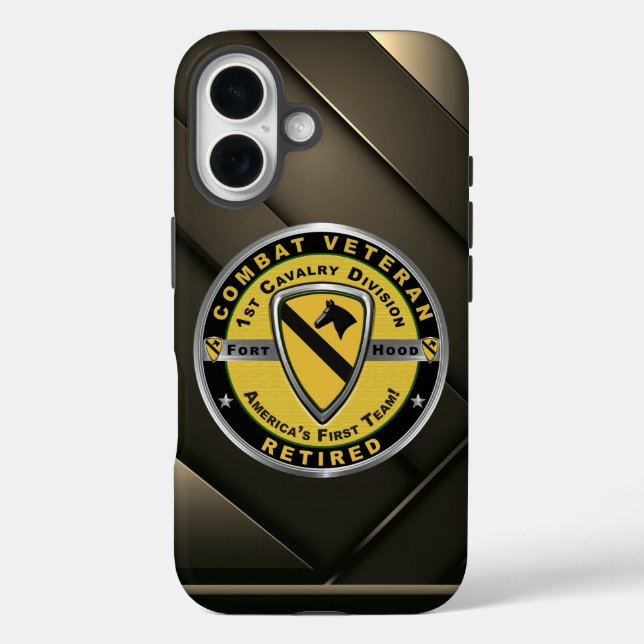 1st CAV Cavalry Division Retired Veteran Case-Mate iPhone Case (Back)