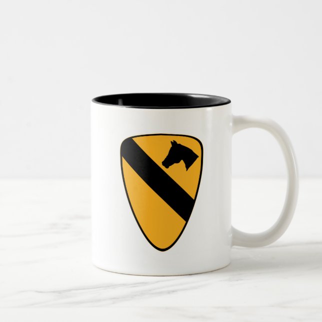 1st Cav Patch Two-Tone Coffee Mug (Right)