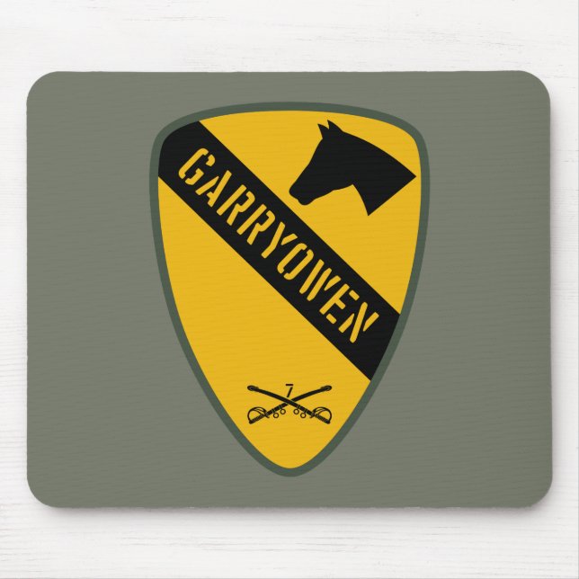 1st Cavalry Division, 7th Cavalry Regiment Mouse Pad (Front)