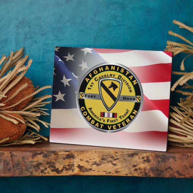 1st Cavalry Division Afghanistan Veteran Plaque (Side)
