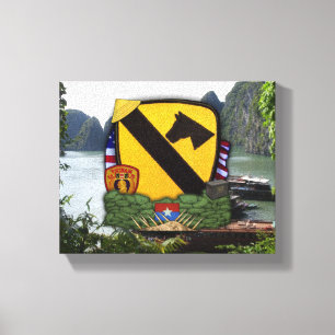1st cavalry division air cav vietnam war veterans canvas print