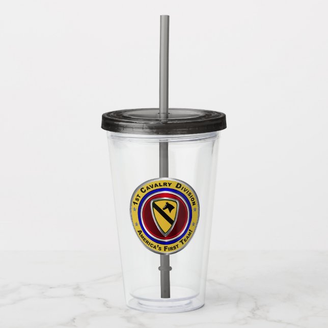 1st Cavalry Division - America’s First Team Acrylic Tumbler (Front)