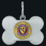 1st Cavalry Division - America’s First Team Pet ID Tag<br><div class="desc">Display your pride in our Army's famed 1st Cavalry Division – America’s First Team! This newly designed beautiful Custom Pet Tag makes a wonderful gift to your favourite pet ! The 1st Cavalry Division is part of our Rapid Deployment Forces and is indeed the “Tip of the Spear” for our...</div>