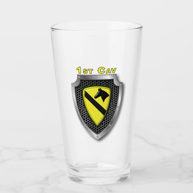 1st Cavalry Division America’s Patch on Shield Glass (Front)
