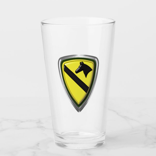 1st Cavalry Division America’s Silver Patch Glass (Front)