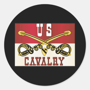 1st CAVALRY DIVISION Banner Classic Round Sticker