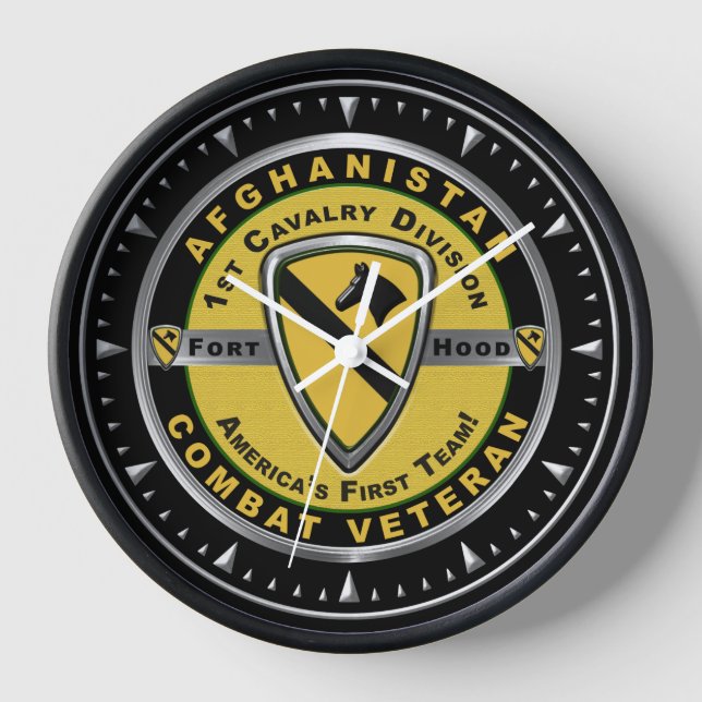 1st Cavalry Division Combat Veteran  Clock (Front)