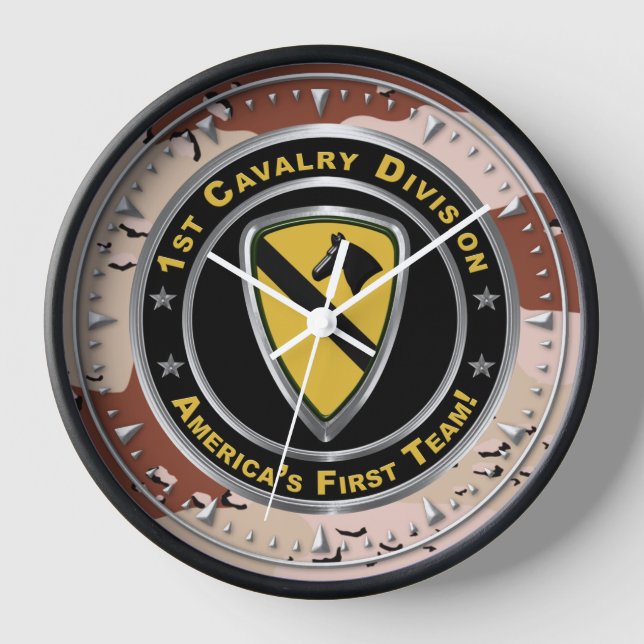 1st Cavalry Division Desert Storm Veteran  Clock (Front)