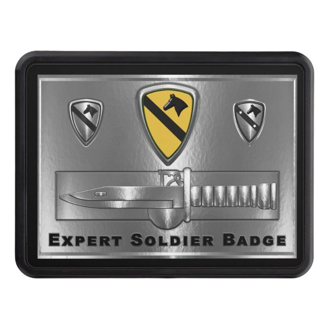 1st Cavalry Division Expert Soldier Badge Trailer Hitch Cover (Front)