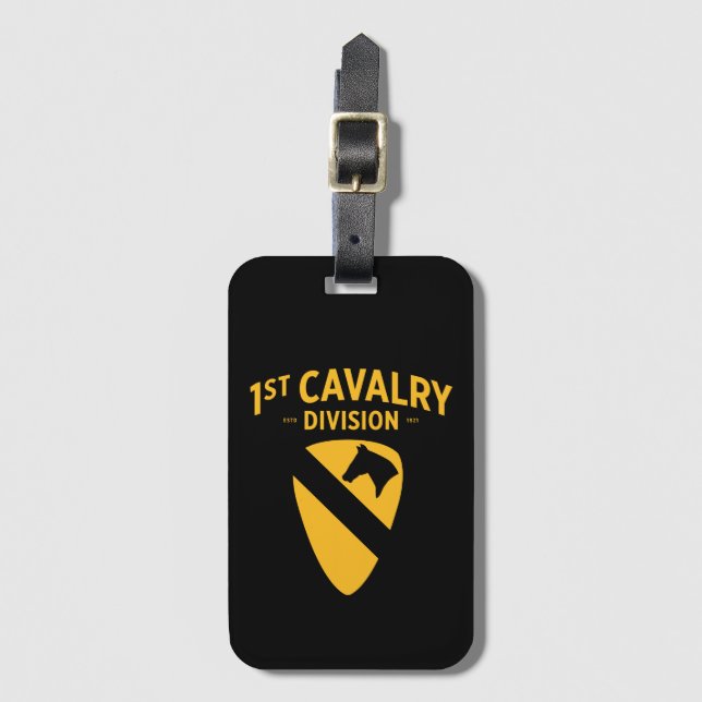 1st Cavalry Division - First Team Badge Luggage Tag (Front Vertical)