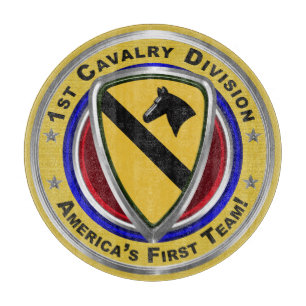 1st Cavalry Division “First Team” Cutting Board