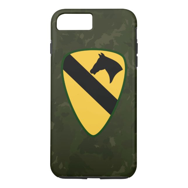 1st Cavalry Division "First Team" Dark Green Camo Case-Mate iPhone Case (Back)