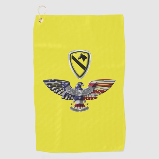1st Cavalry Division “First Team” Eagle Golf Towel (Front)