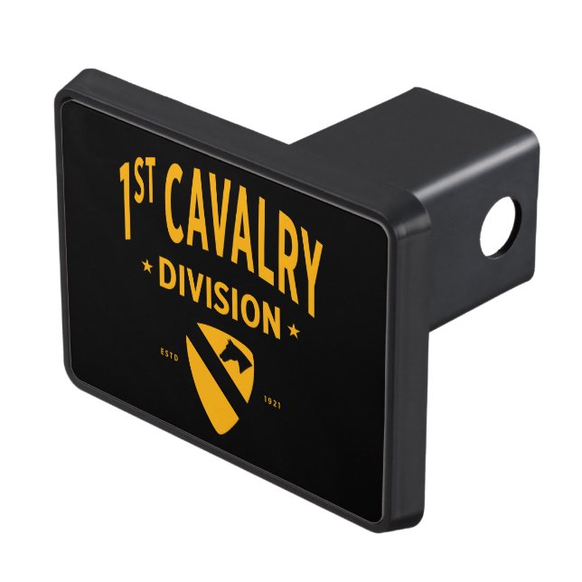 1st Cavalry Division "First Team" Trailer Hitch Cover (Top Right)
