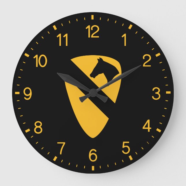1st Cavalry Division - First Team (United States) Large Clock (Front)
