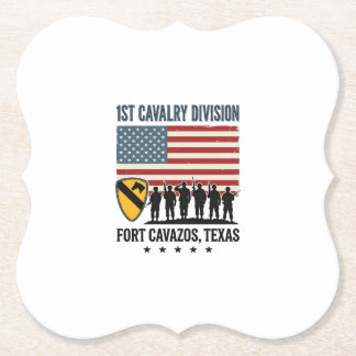 1st Cavalry Division Fort Hood Vintage Military Sh Paper Coaster