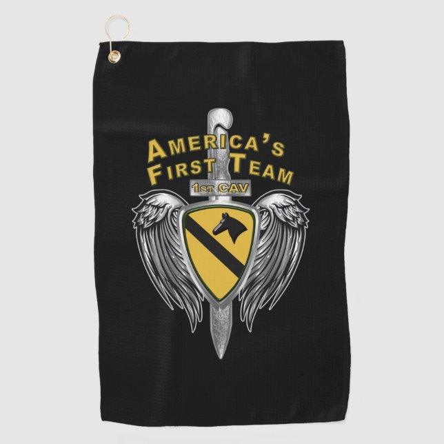 1st Cavalry Division  Golf Towel (Front)