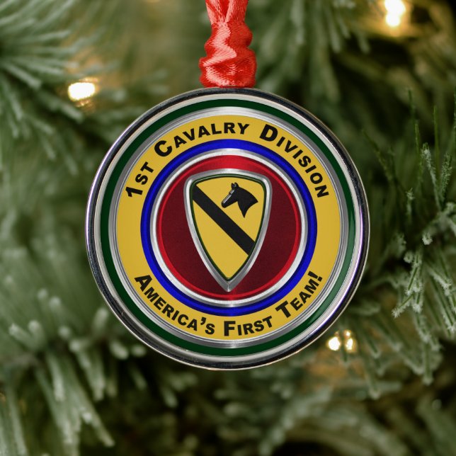 1st Cavalry Division Keepsake Christmas Metal Ornament (Tree)