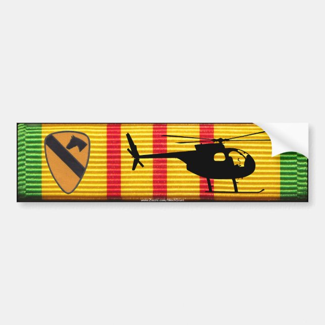 1st Cavalry Division OH-6 Loach VSM Bumper Sticker (Front)