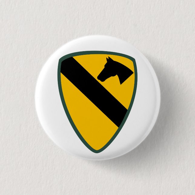 1st Cavalry Division Patch 1 Inch Round Button (Front)