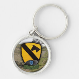 1st cavalry division patch air cav vets Keychain