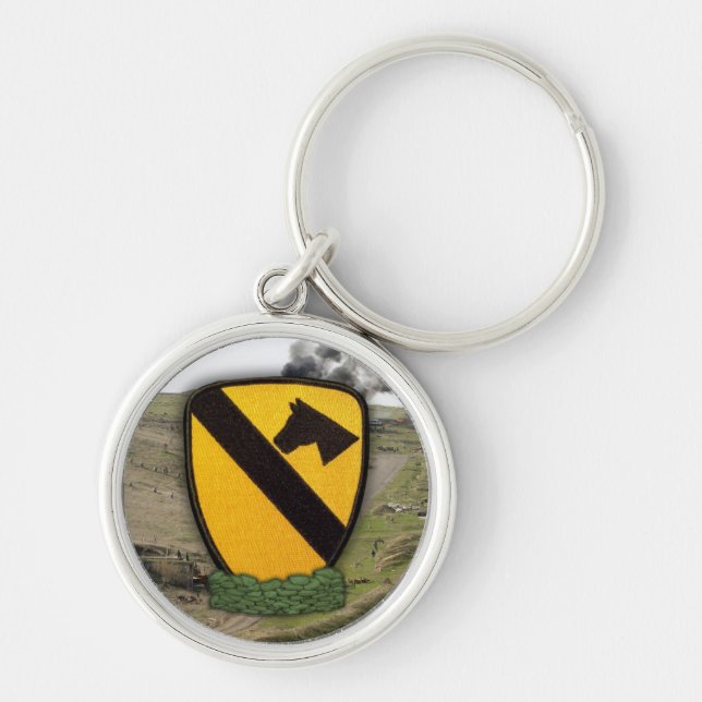 1st cavalry division patch air cav vets Keychain (Front)