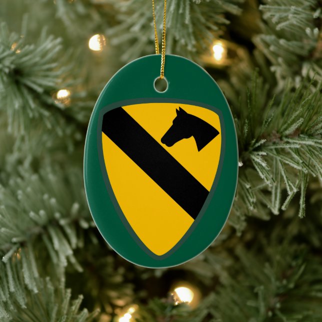 1st Cavalry Division Patch Ceramic Ornament (Tree)