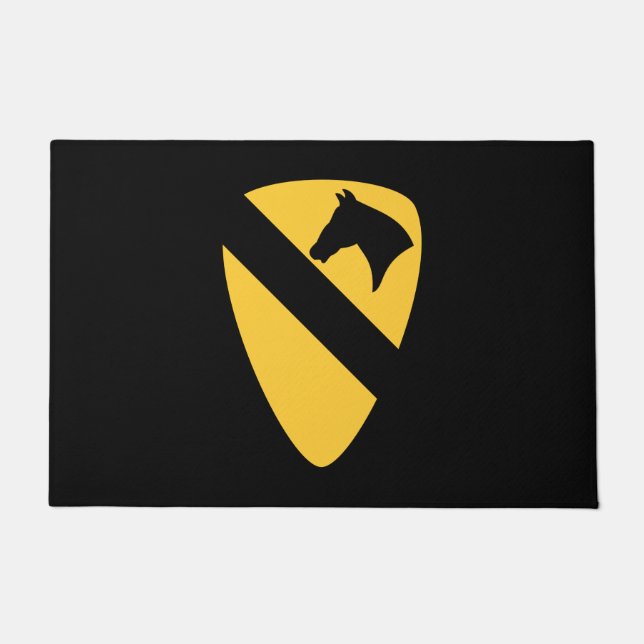 1st Cavalry Division Patch Patriotic Doormat (Front)