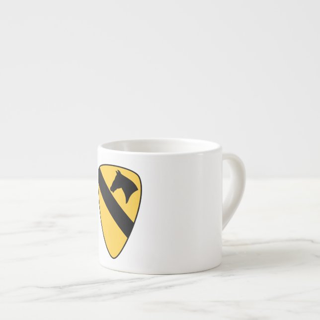 1st Cavalry Division Patch Patriotic Espresso Cup (Front Right)