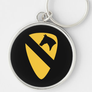1st Cavalry Division Patch Patriotic Keychain