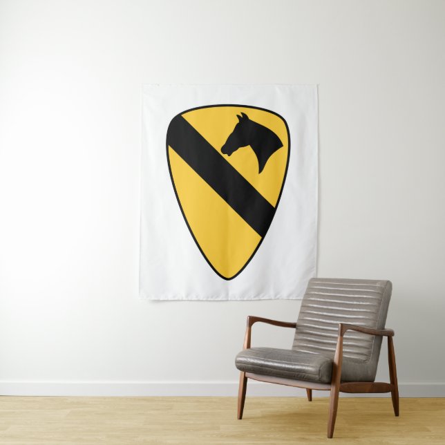 1st Cavalry Division Patch Patriotic Tapestry (In Situ)