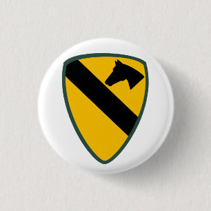 1st Cavalry Division Patch United States 1 Inch Round Button