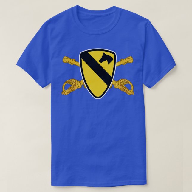 1st Cavalry Division SSI w Br X T-Shirt (Design Front)