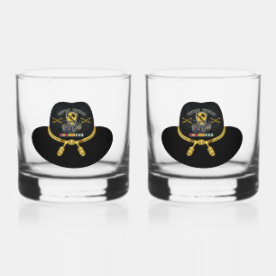 1st Cavalry Division Vietnam Air Cav Whiskey Glass