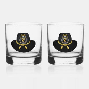 1st Cavalry Division  Whiskey Glass
