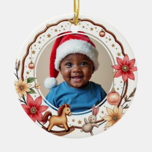1st Christmas 2 sided, Toy Box Treasures Ceramic Ornament