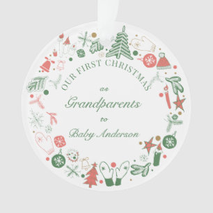 1st Christmas as Grandparents Ornament