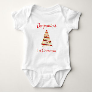 1st Christmas  Baby Bodysuit