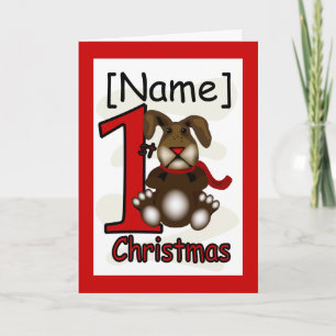 1st Christmas Bunny Greeting Card