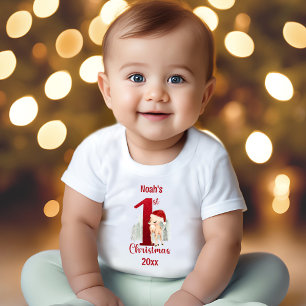 1st Christmas Cute Deer Forest Baby T-Shirt