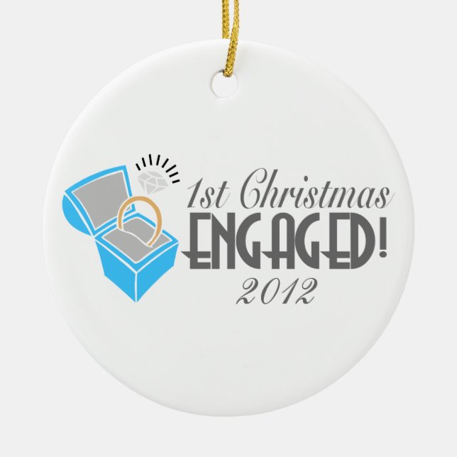 1st Christmas Engaged Ornament (Front)