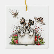 1st Christmas Furever Home, Dalmation, Green Text