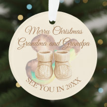 1st Christmas Grandma & Grandpa - Baby Booties