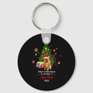 1st Christmas In Our New Home Xmas For Chow Chow T Keychain