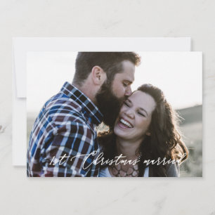 1st Christmas Married Photo Merry Christmas Holiday Card