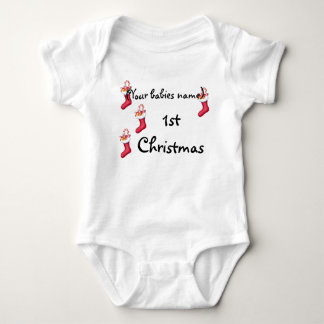 1ST CHRISTMAS PERSONALIZED BABY BODYSUIT
